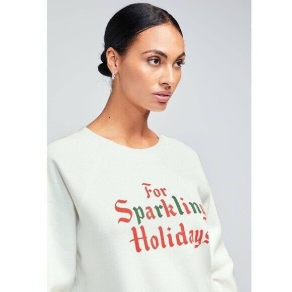 Wildfox x Coca-Cola “For Sparkling Holidays” Sweatshirt in Vanilla - Picture 4 of 11